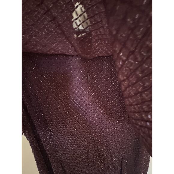 MAC DUGGAL 5948 Beaded Cape Sleeve Gown Amethyst Size 20W Formal Wedding - Picture 9 of 10